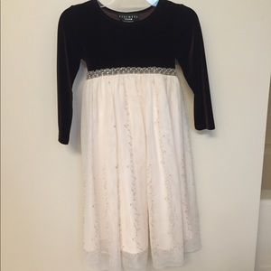 Biscotti dress, velvet , lace,size5